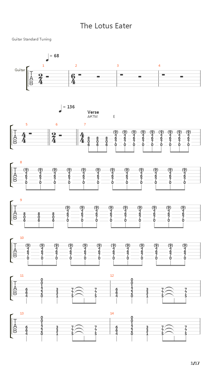 The Lotus Eater吉他谱
