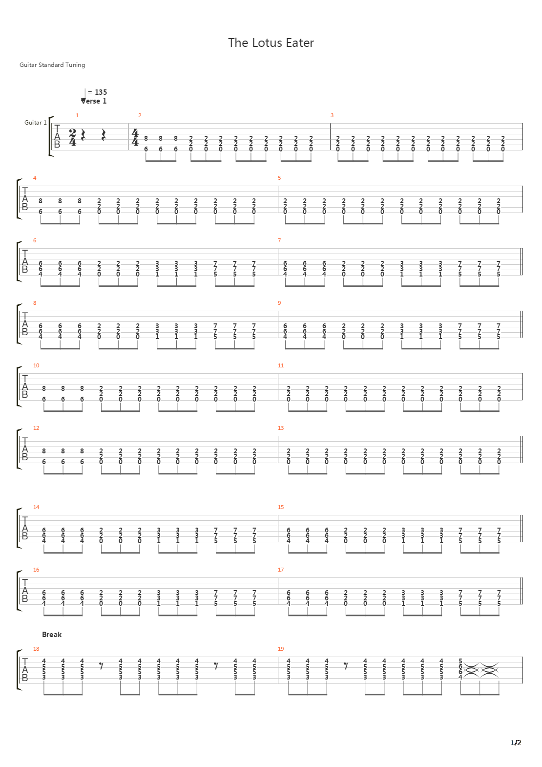 The Lotus Eater吉他谱