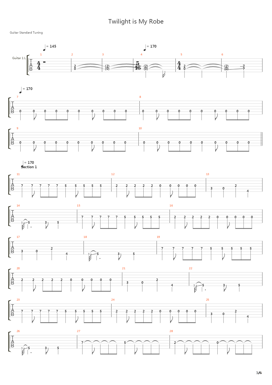 The Twilight Is My Robe吉他谱