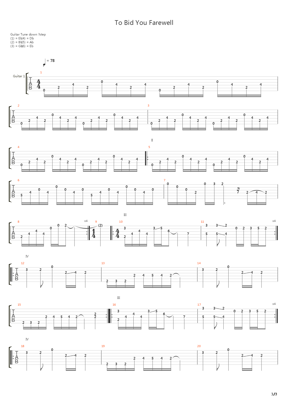 To Bid You Farewell吉他谱
