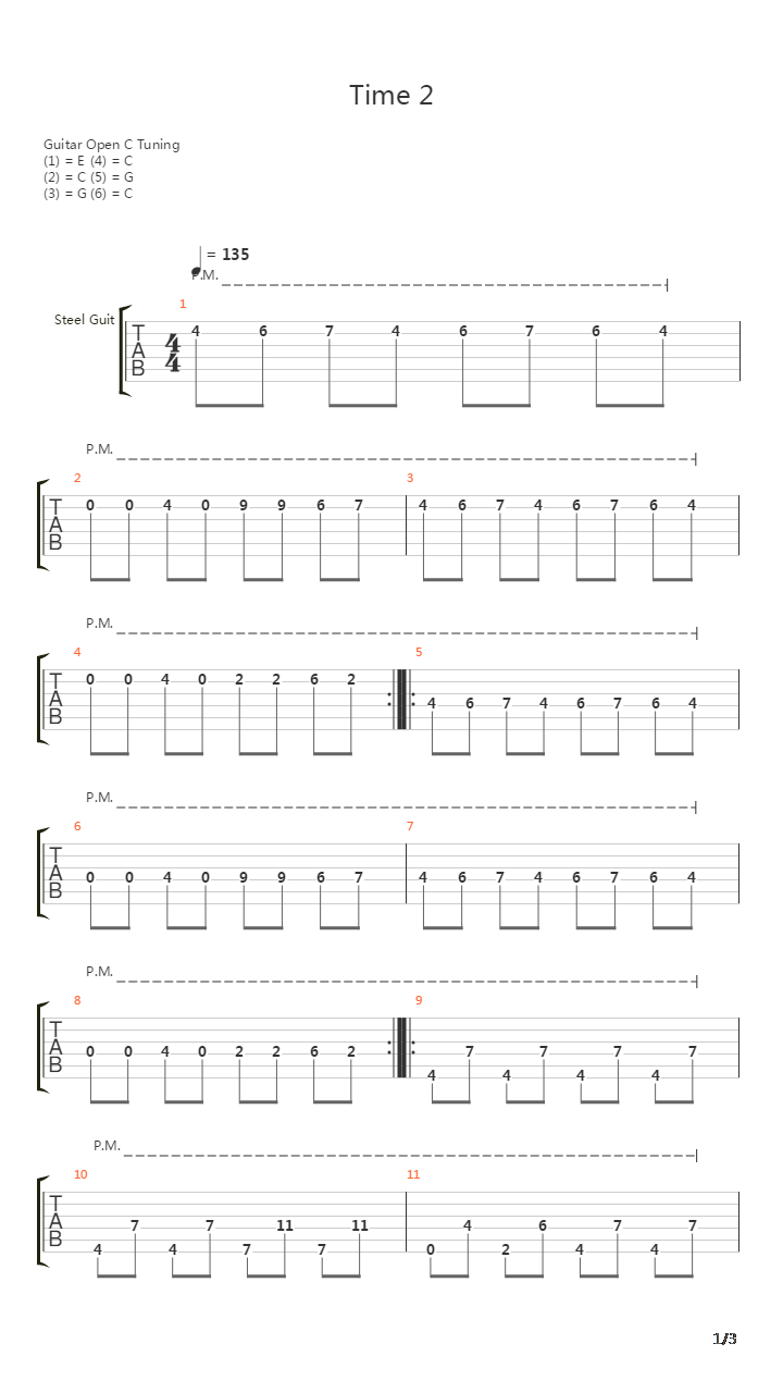 Time 2吉他谱