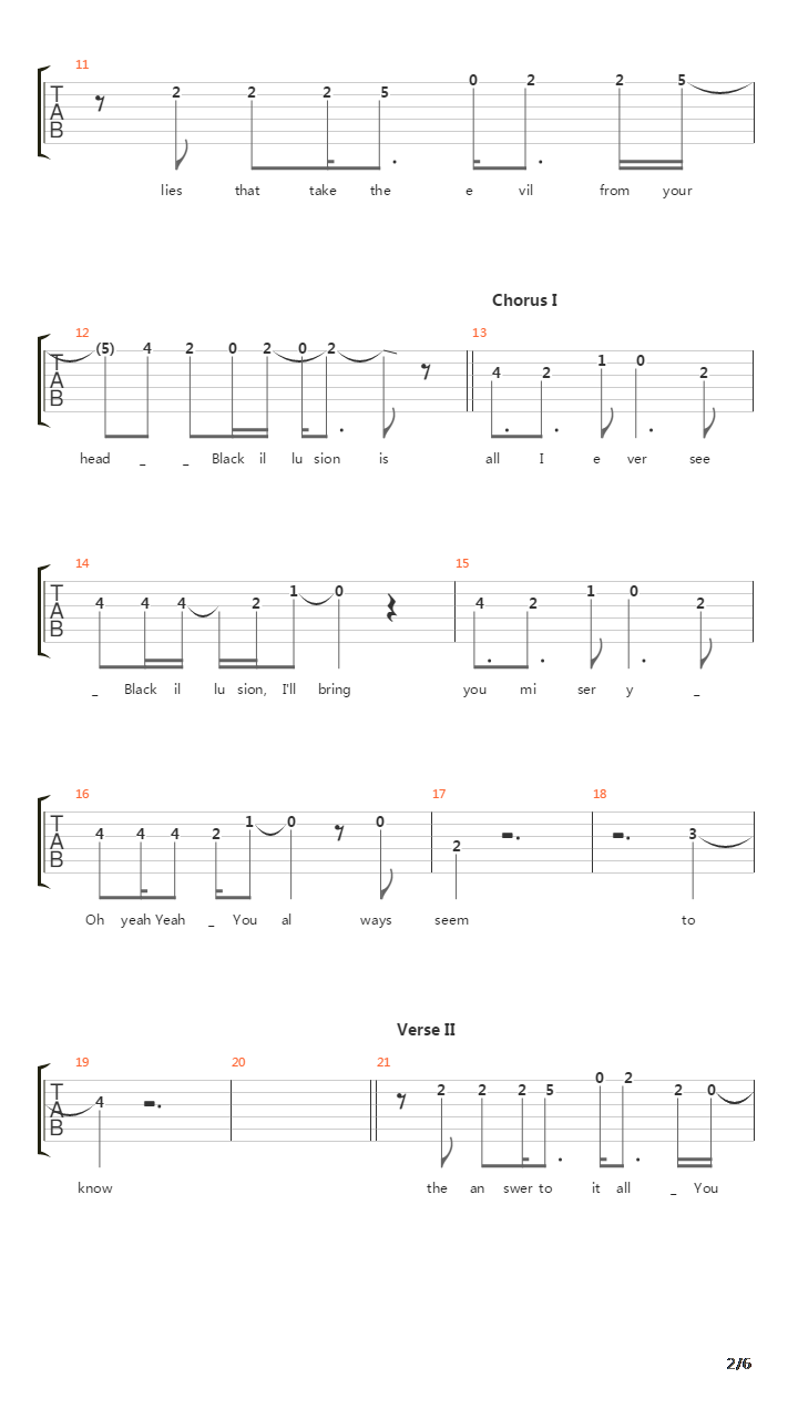 Black Illusion吉他谱