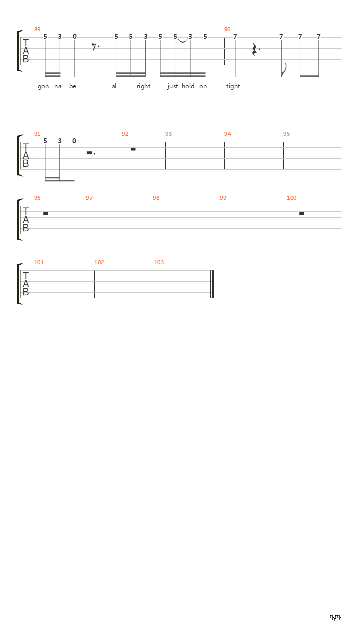Denial吉他谱