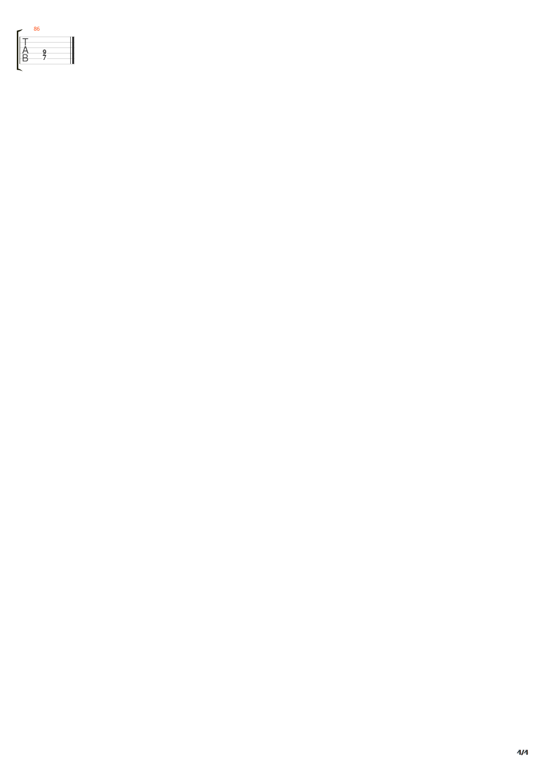 唉吉他谱