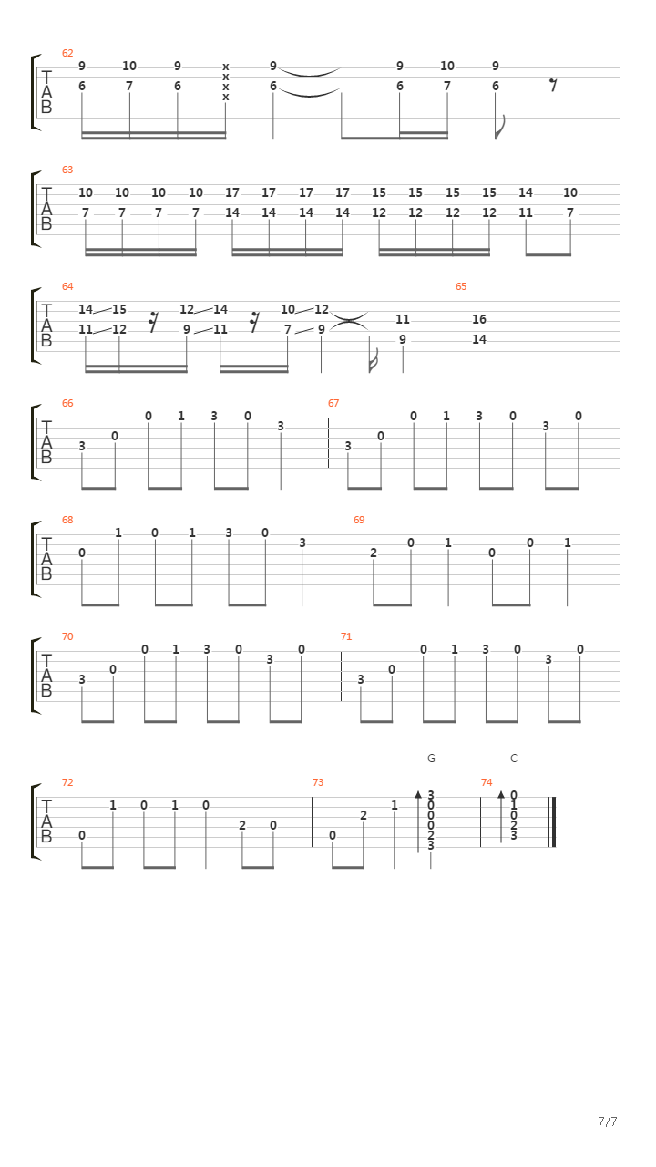 Pieces吉他谱