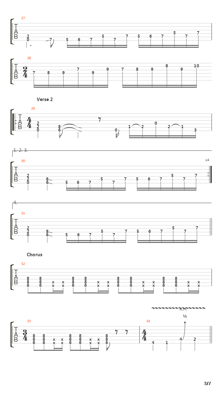 13 Steps To Nowhere吉他谱