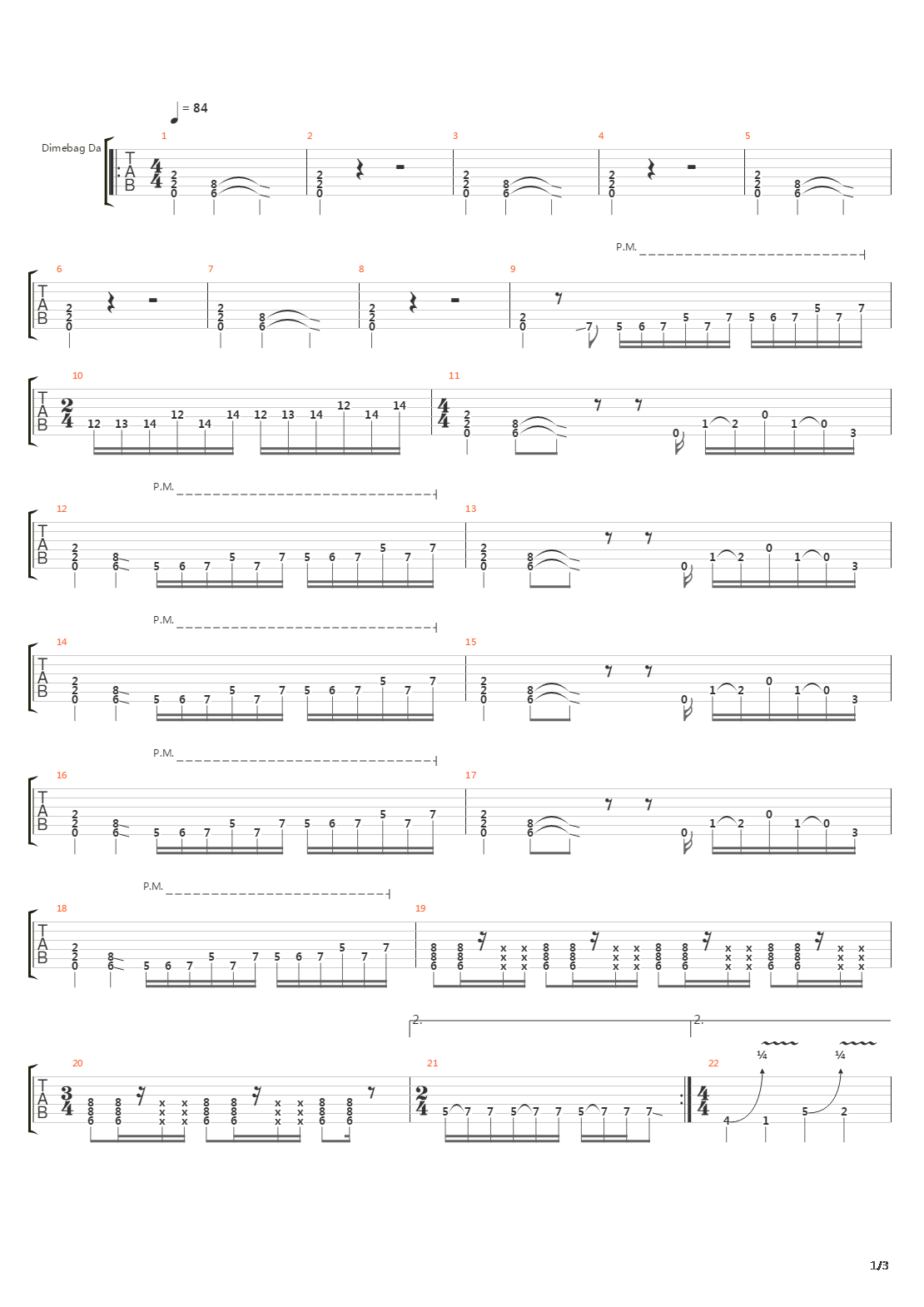 13 Steps To Nowhere吉他谱