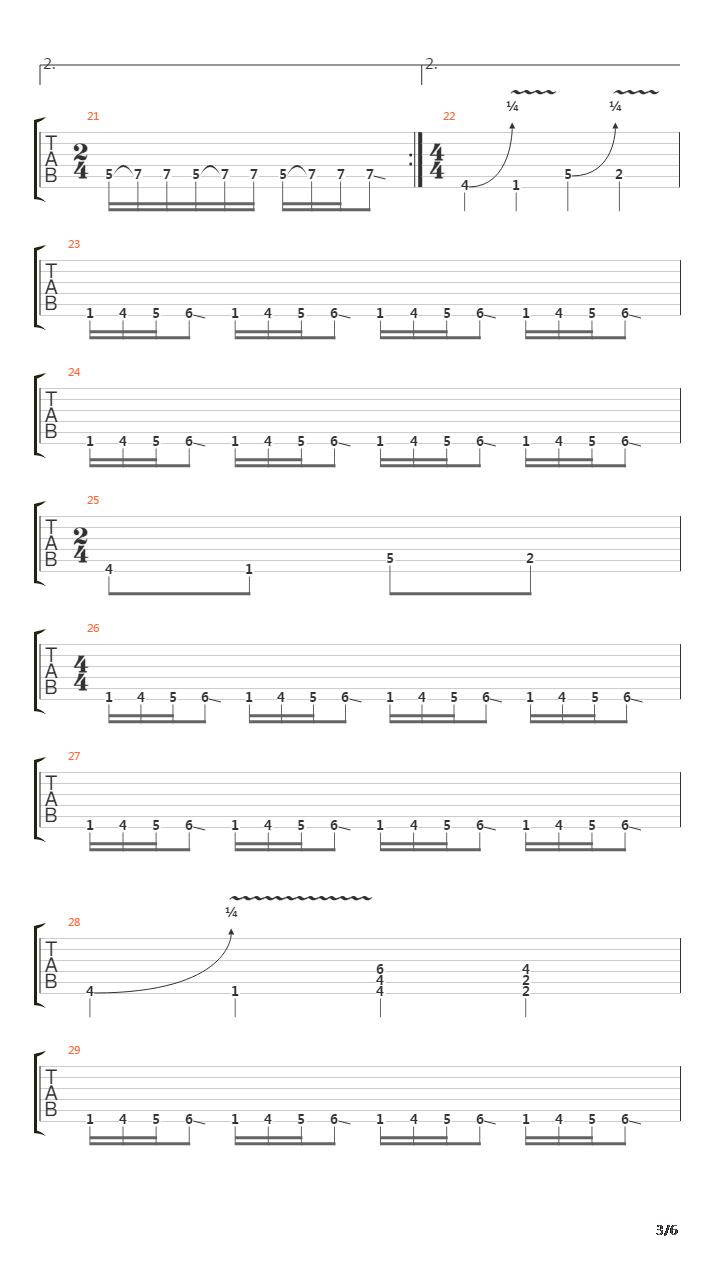 13 Steps To Nowhere吉他谱