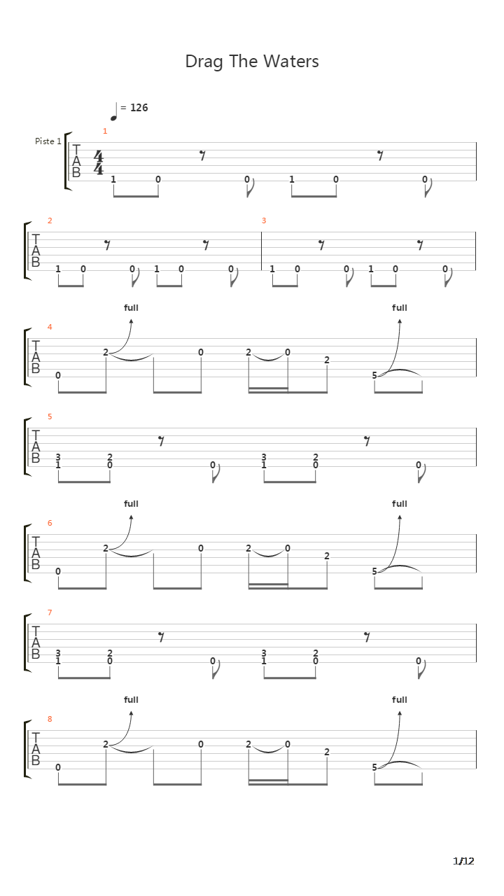 Drag The Waters吉他谱