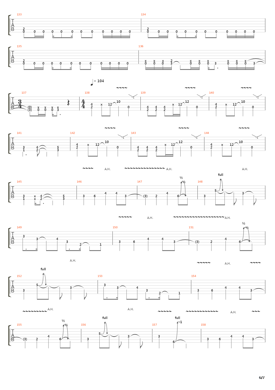 Hard Lines Sunken Cheeks吉他谱