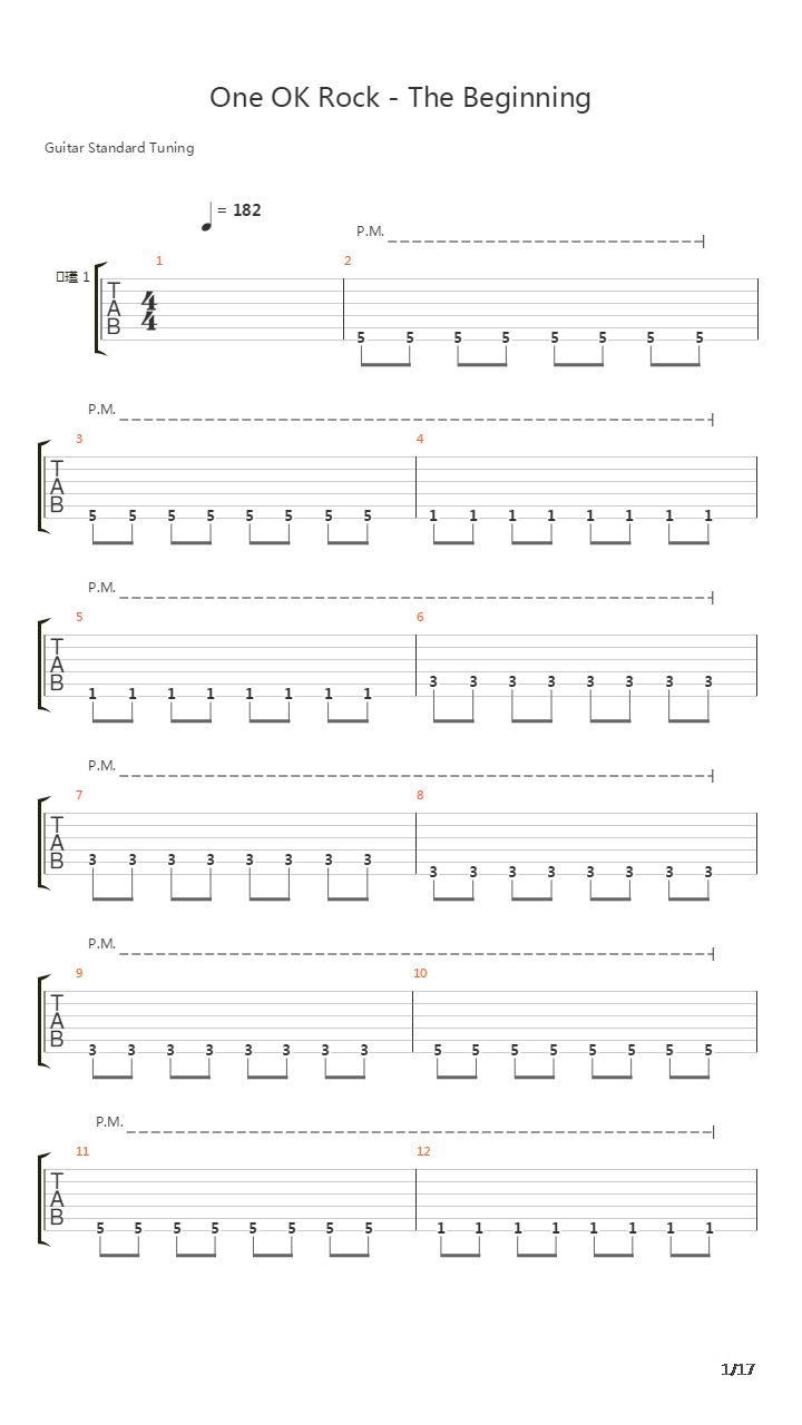 The Beginning吉他谱