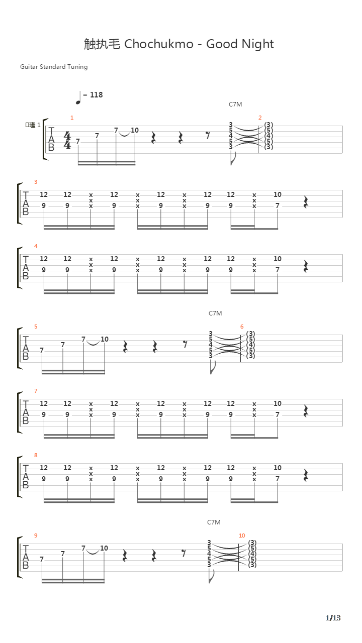 Good Night吉他谱