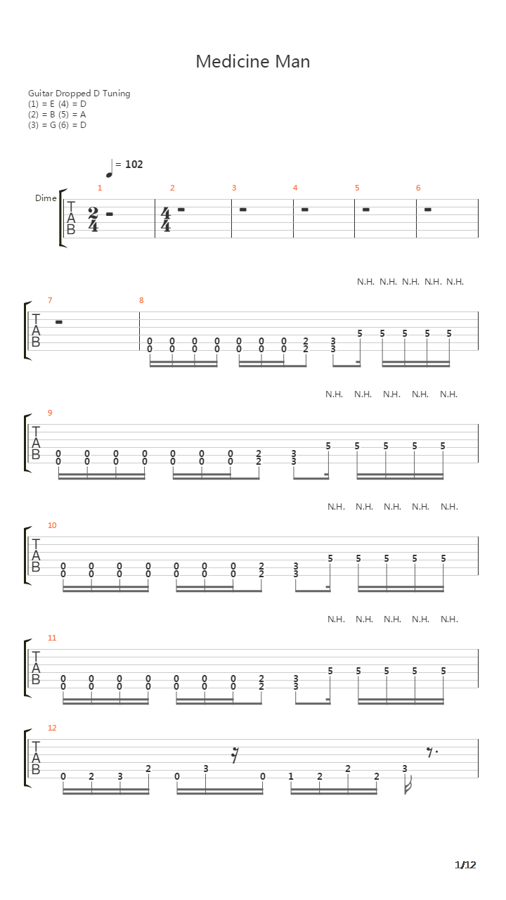 Medicine Man吉他谱