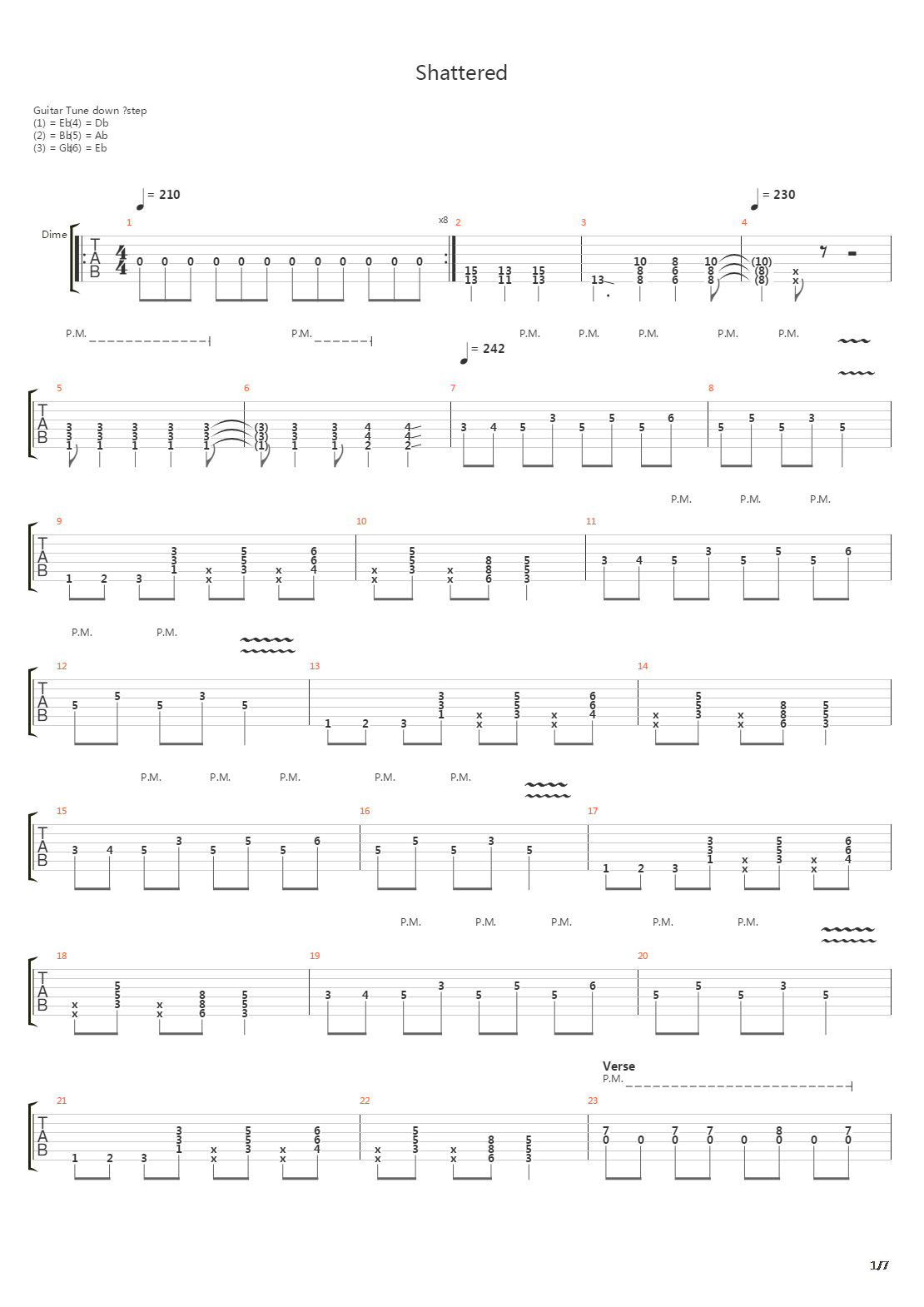 Shattered吉他谱