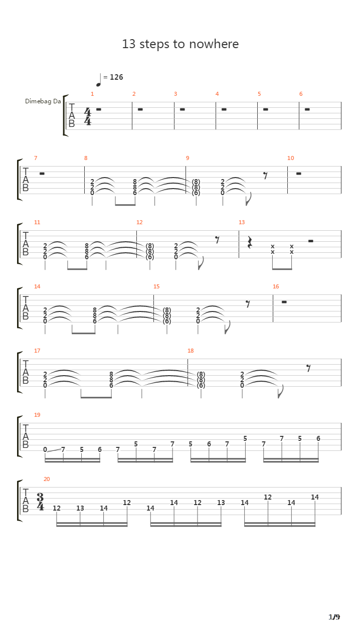 Steps To Nowhere吉他谱