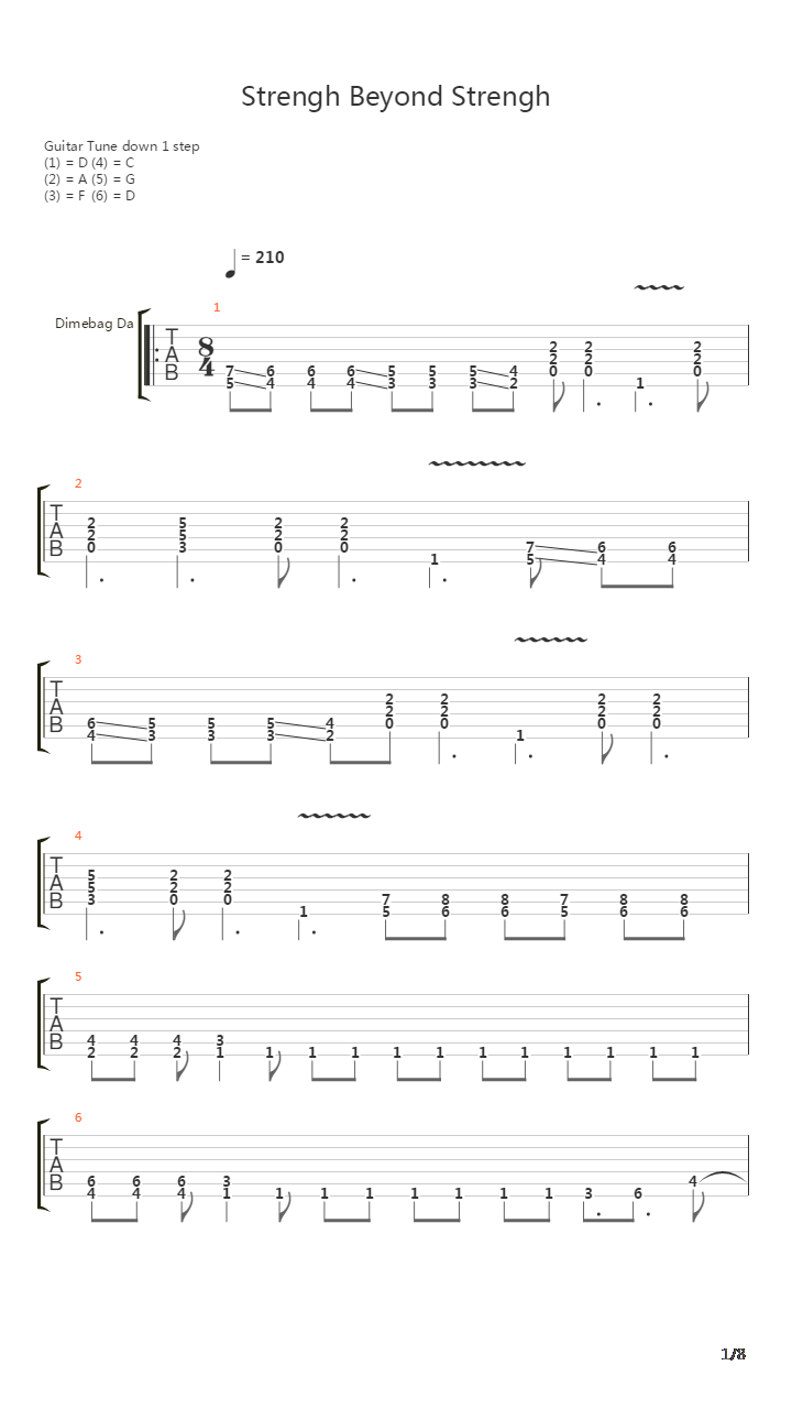 Strengh Beyond Strengh吉他谱