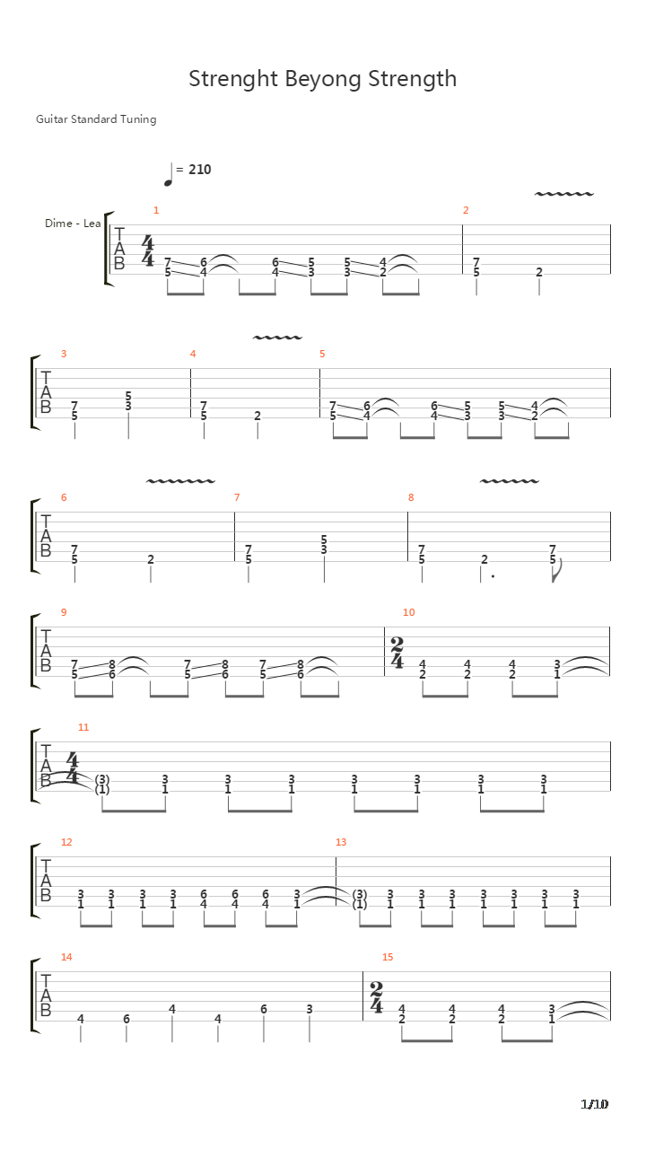 Strenght Beyond Strenght吉他谱