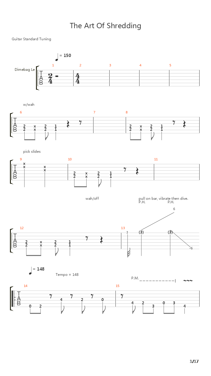 The Art Of Shredding吉他谱