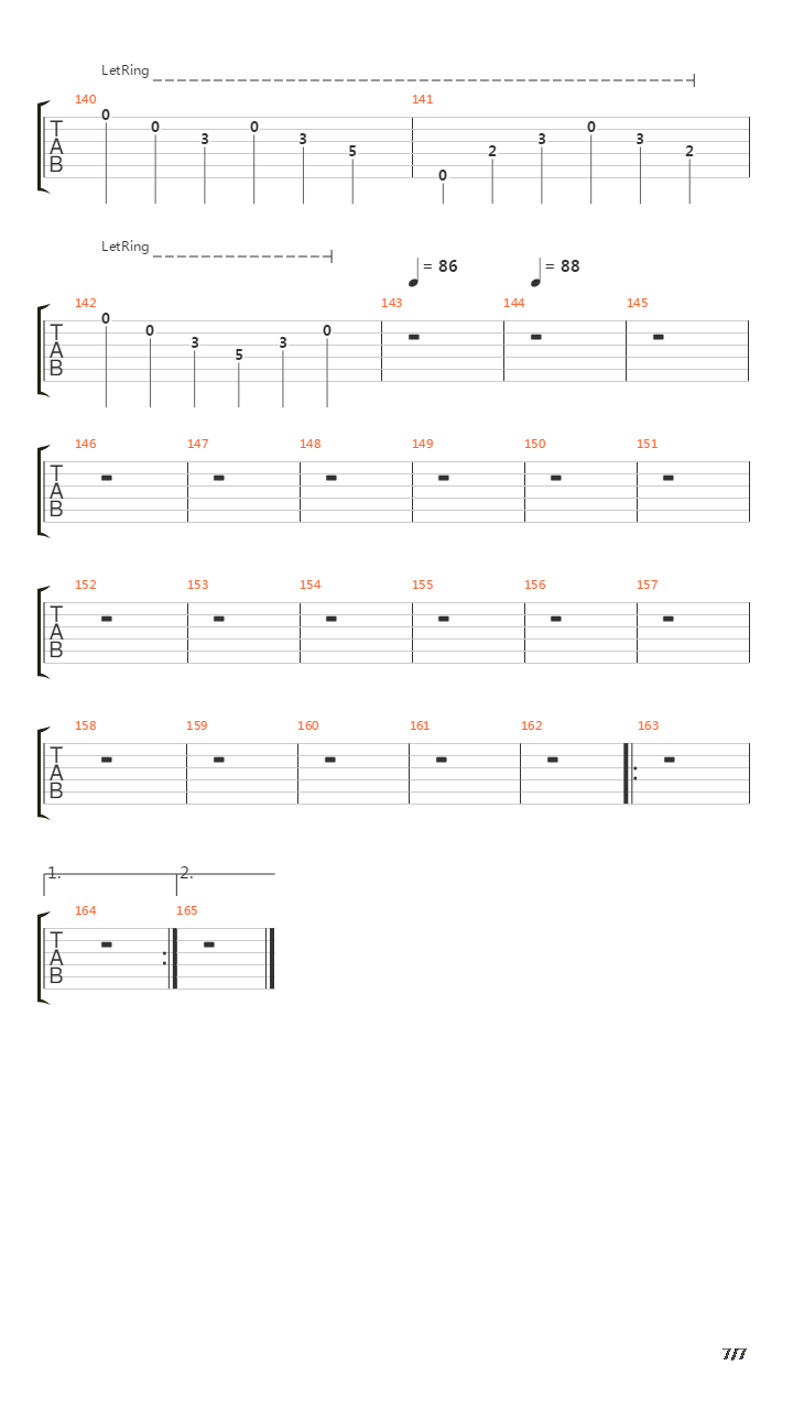 The Sleep吉他谱