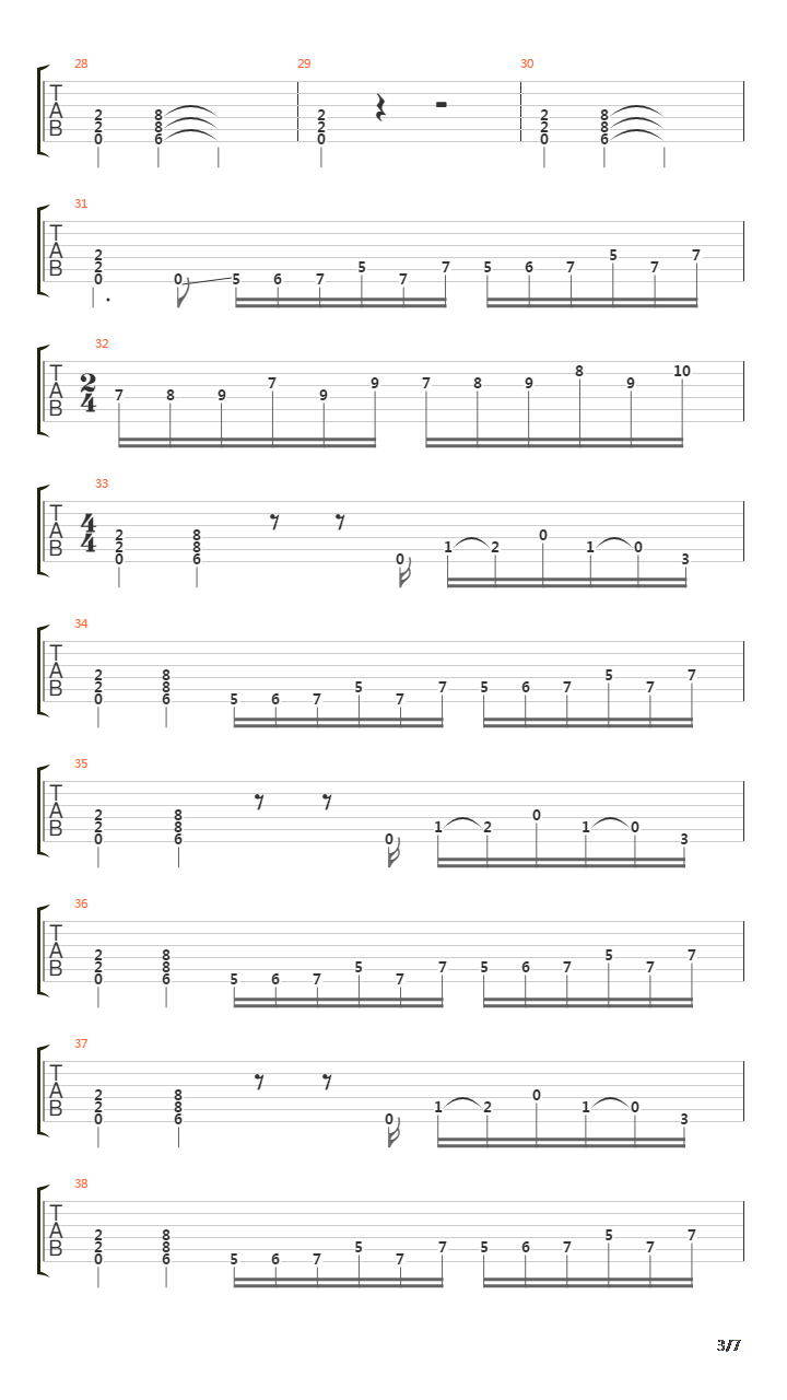 Thirteen Steps To Nowhere吉他谱