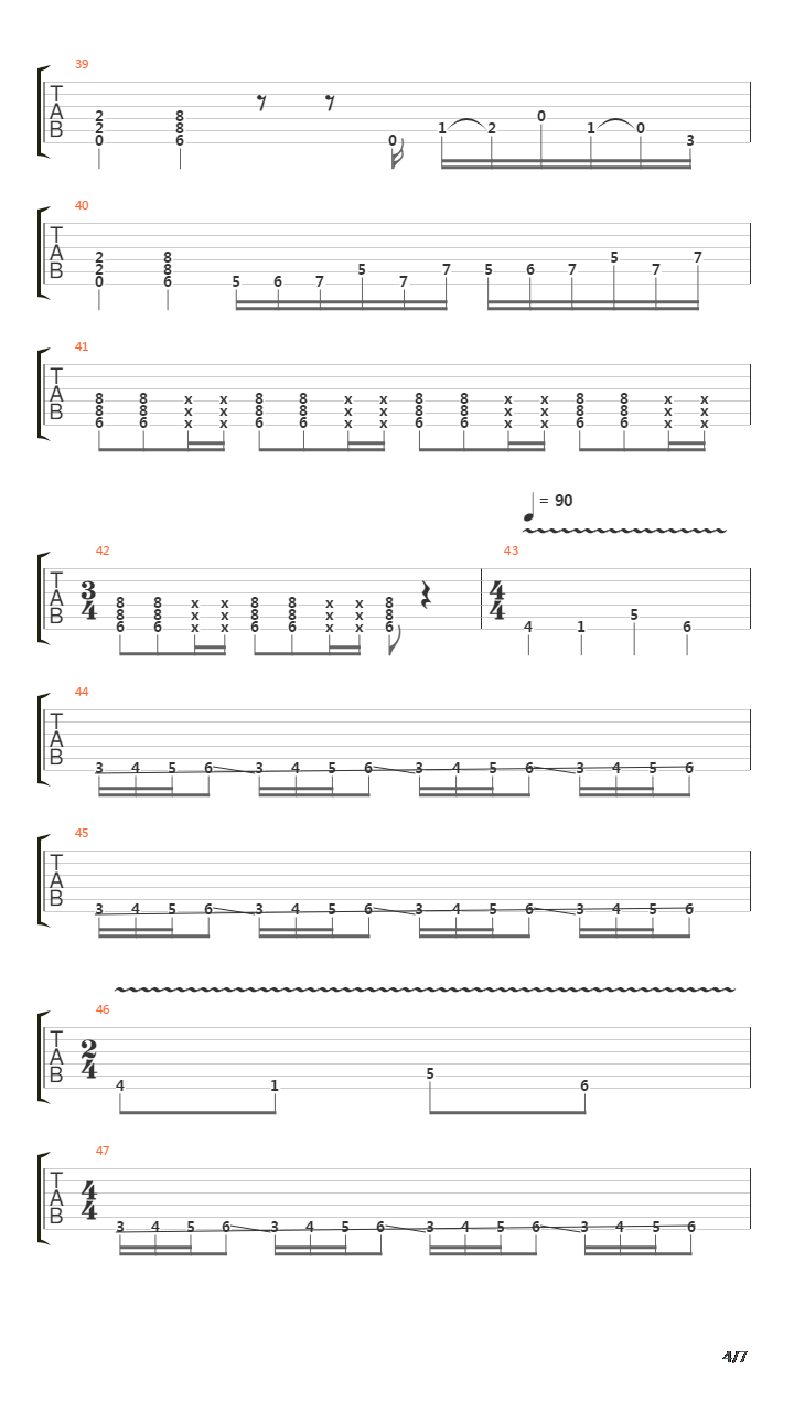 Thirteen Steps To Nowhere吉他谱