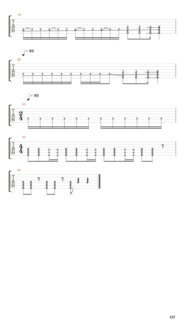 Thirteen Steps To Nowhere吉他谱