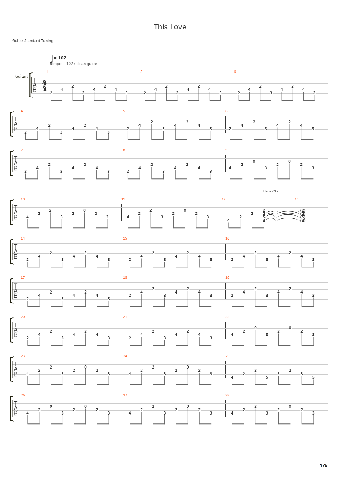 This Love吉他谱