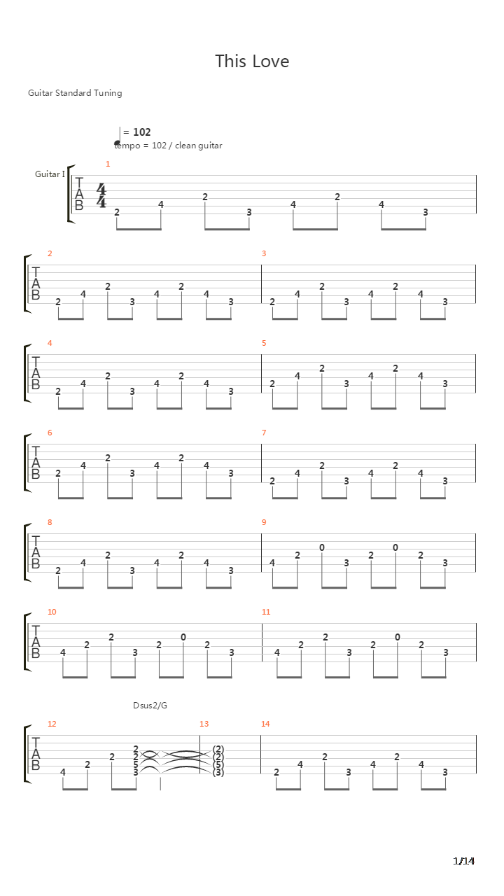This Love吉他谱