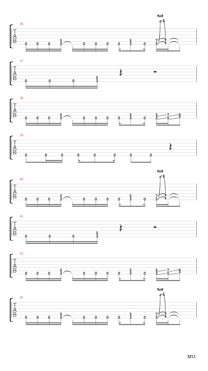 Throes Of Rejection吉他谱