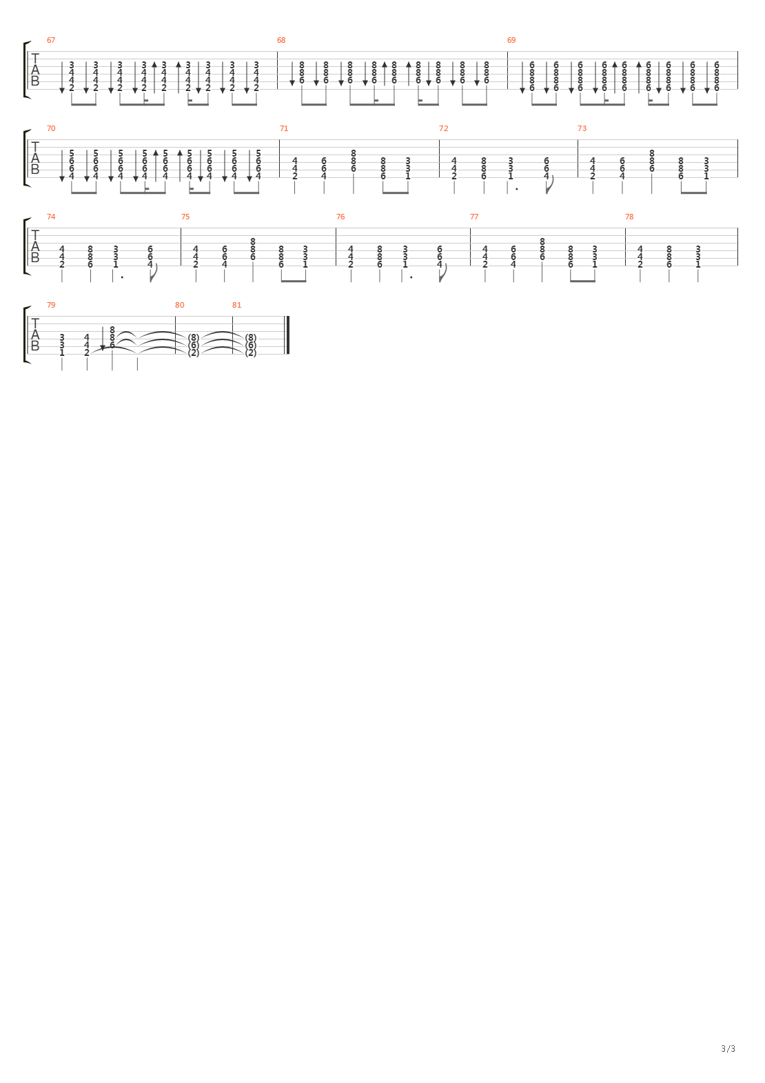 Decode吉他谱