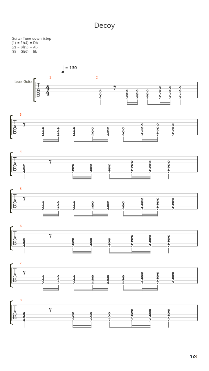 Decoy吉他谱