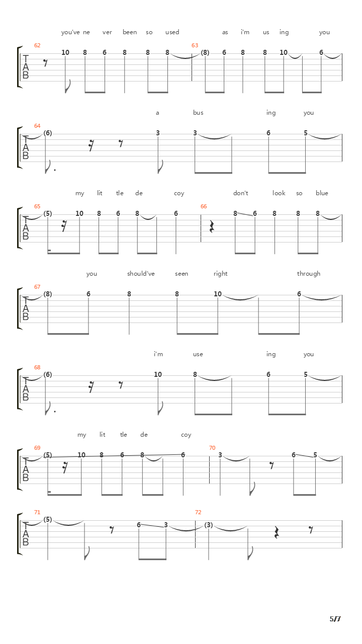 Decoy吉他谱