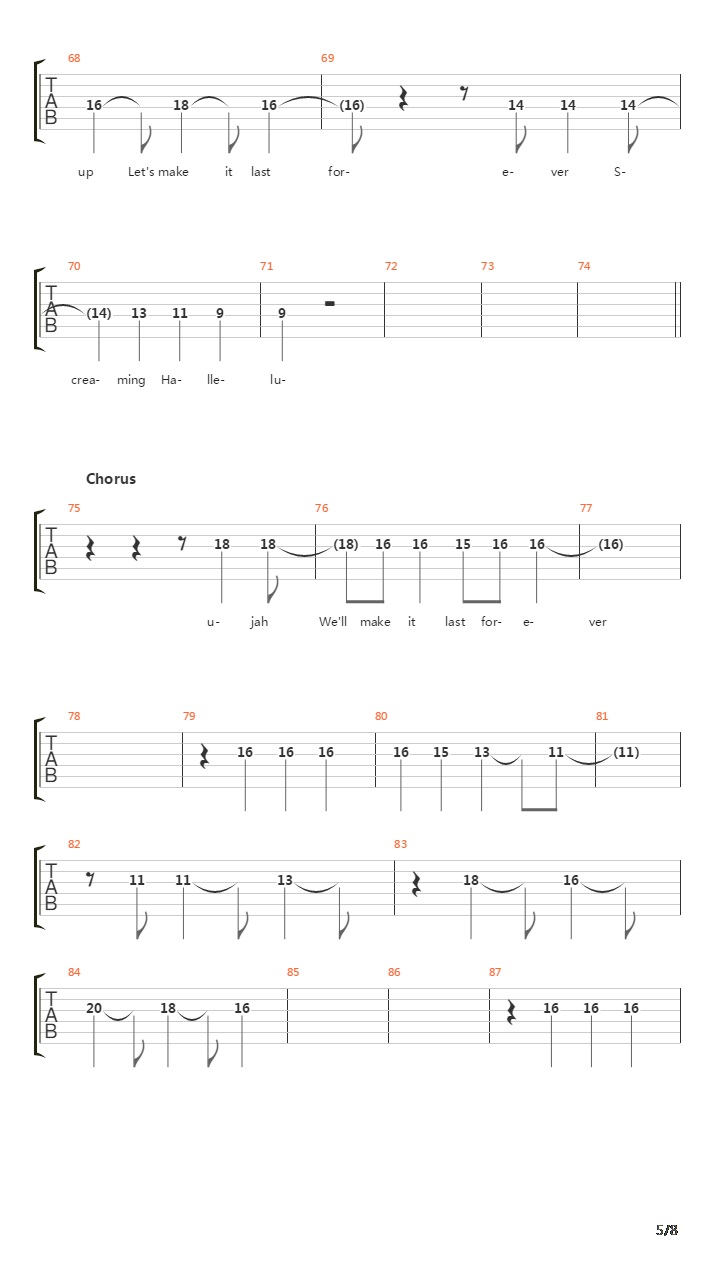 Hallelujah吉他谱