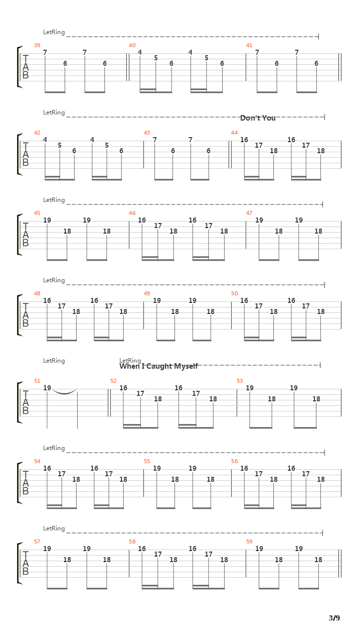 I Caught Myself吉他谱