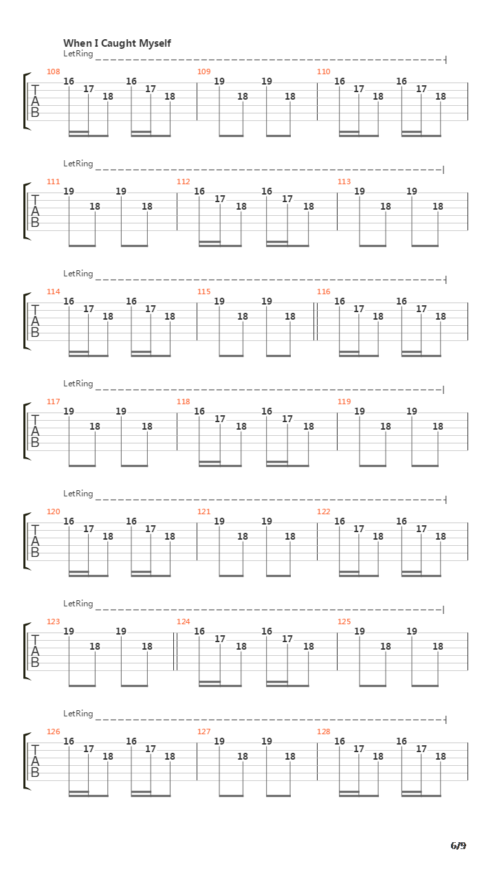 I Caught Myself吉他谱