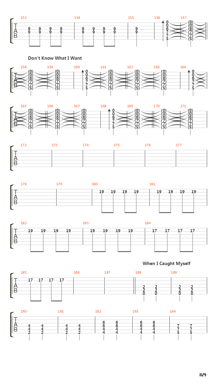 I Caught Myself吉他谱