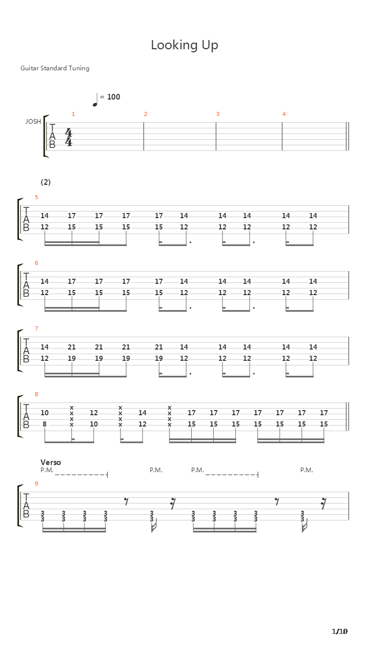 Looking Up吉他谱