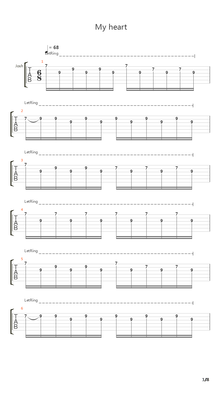 My Heart吉他谱