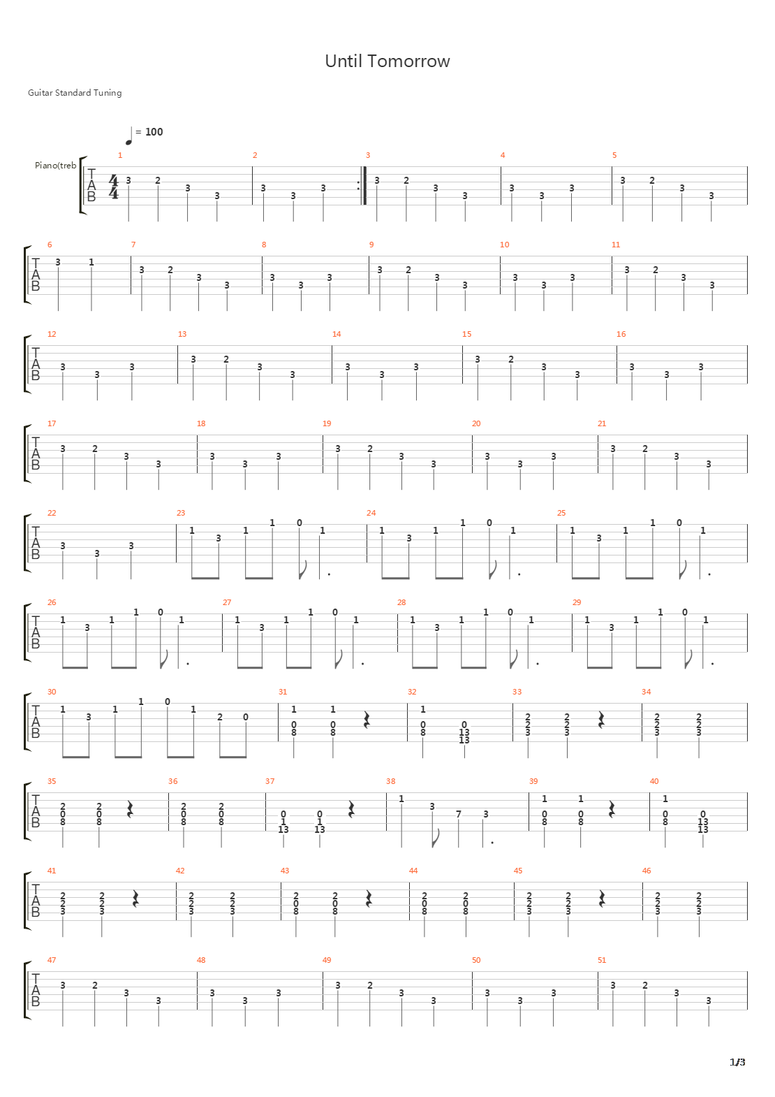 Until Tomorrow吉他谱