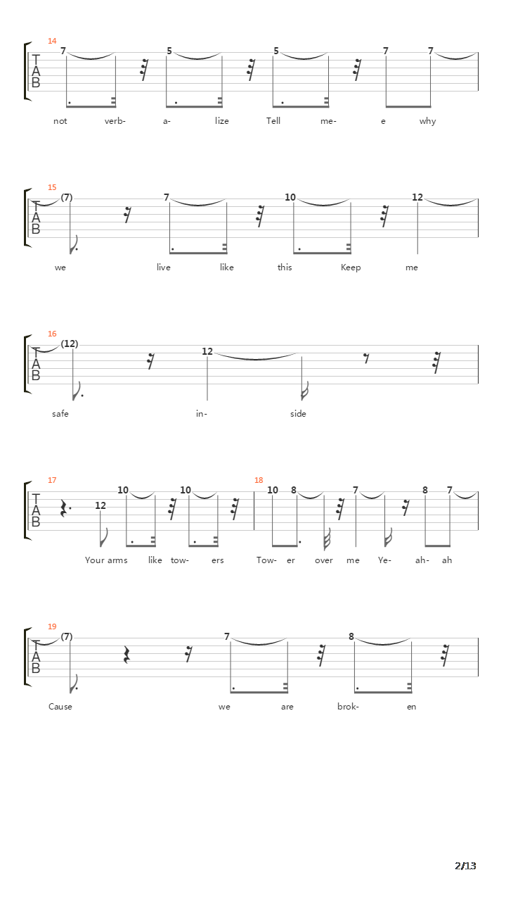We Are Broken吉他谱