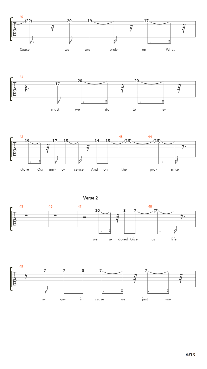 We Are Broken吉他谱