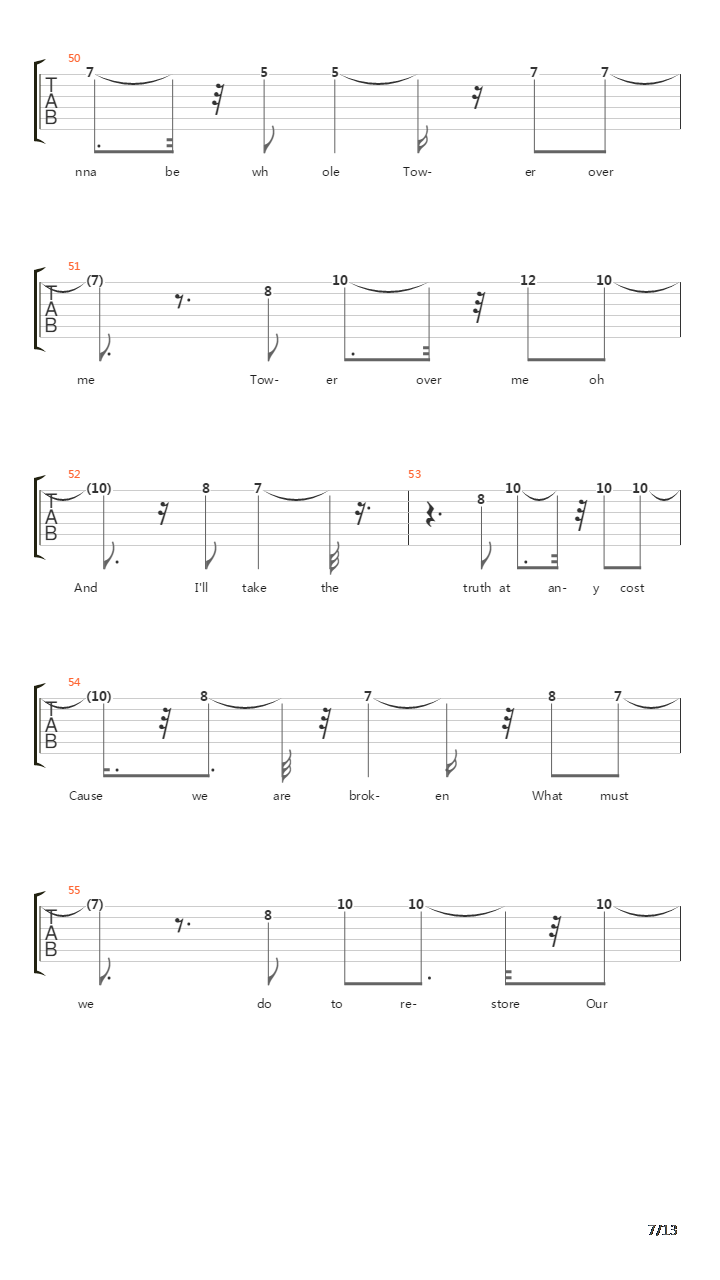 We Are Broken吉他谱