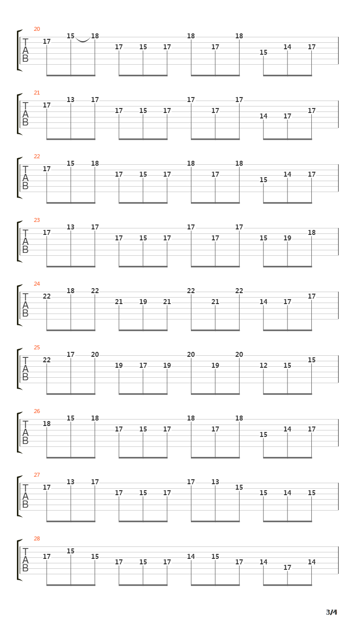 Bach Partita In D Minor吉他谱