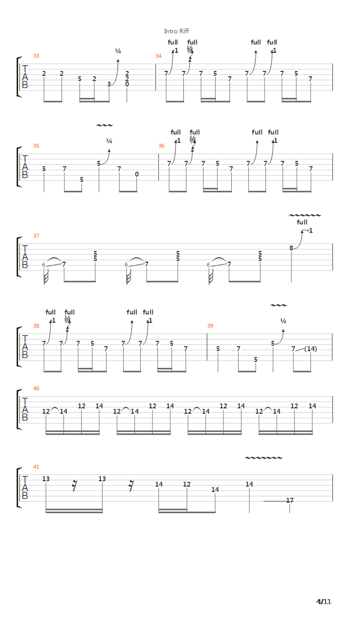 Down To Mexico吉他谱