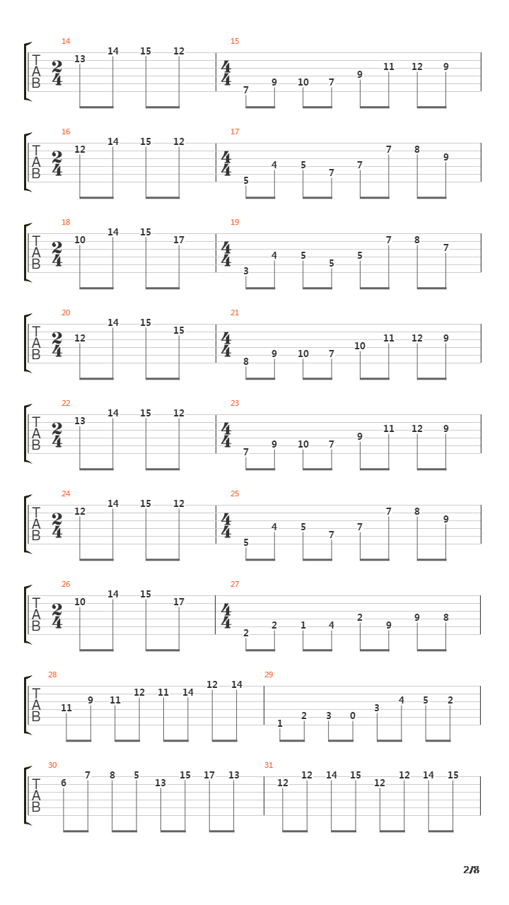 Echo Song吉他谱