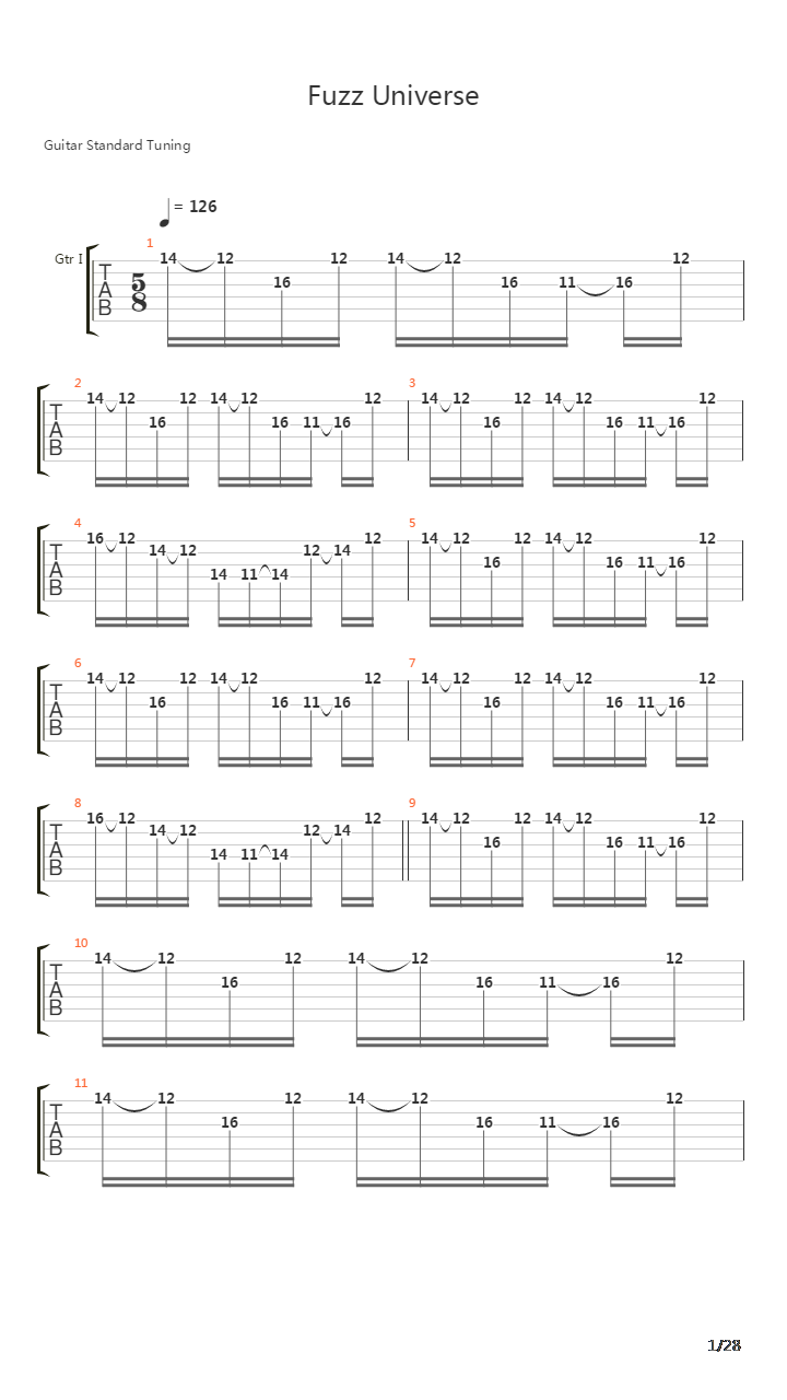 Fuzz Universe吉他谱