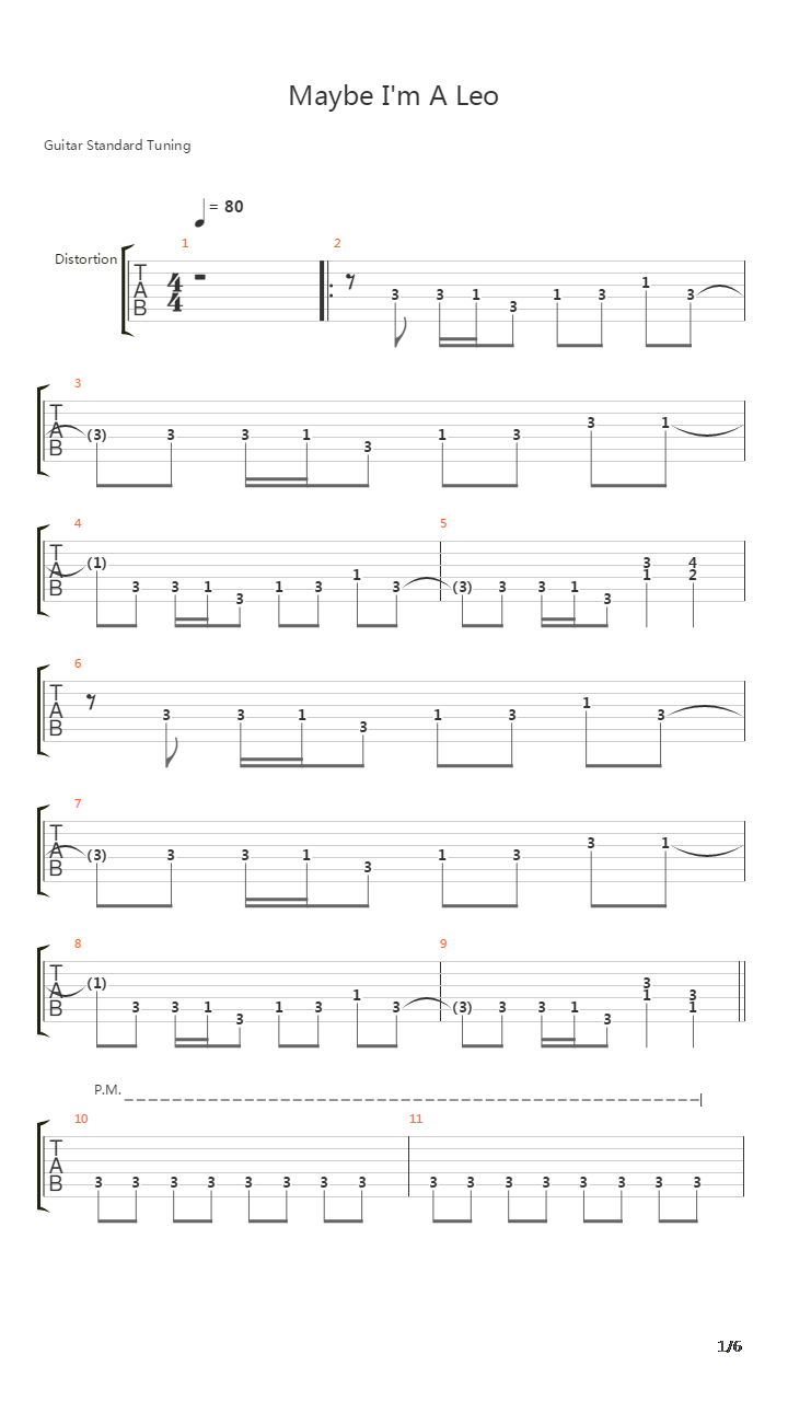 Maybe Im A Leo吉他谱