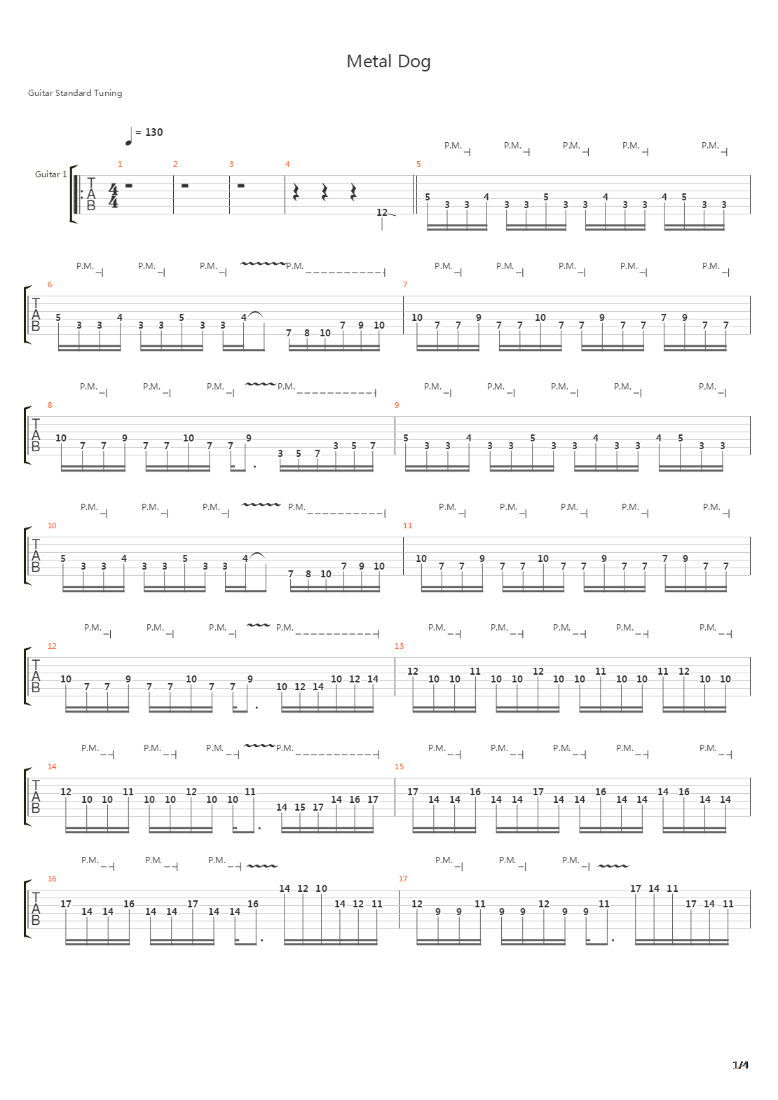 Metal Dog吉他谱