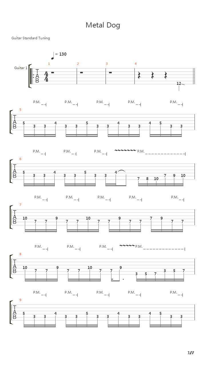 Metal Dog吉他谱