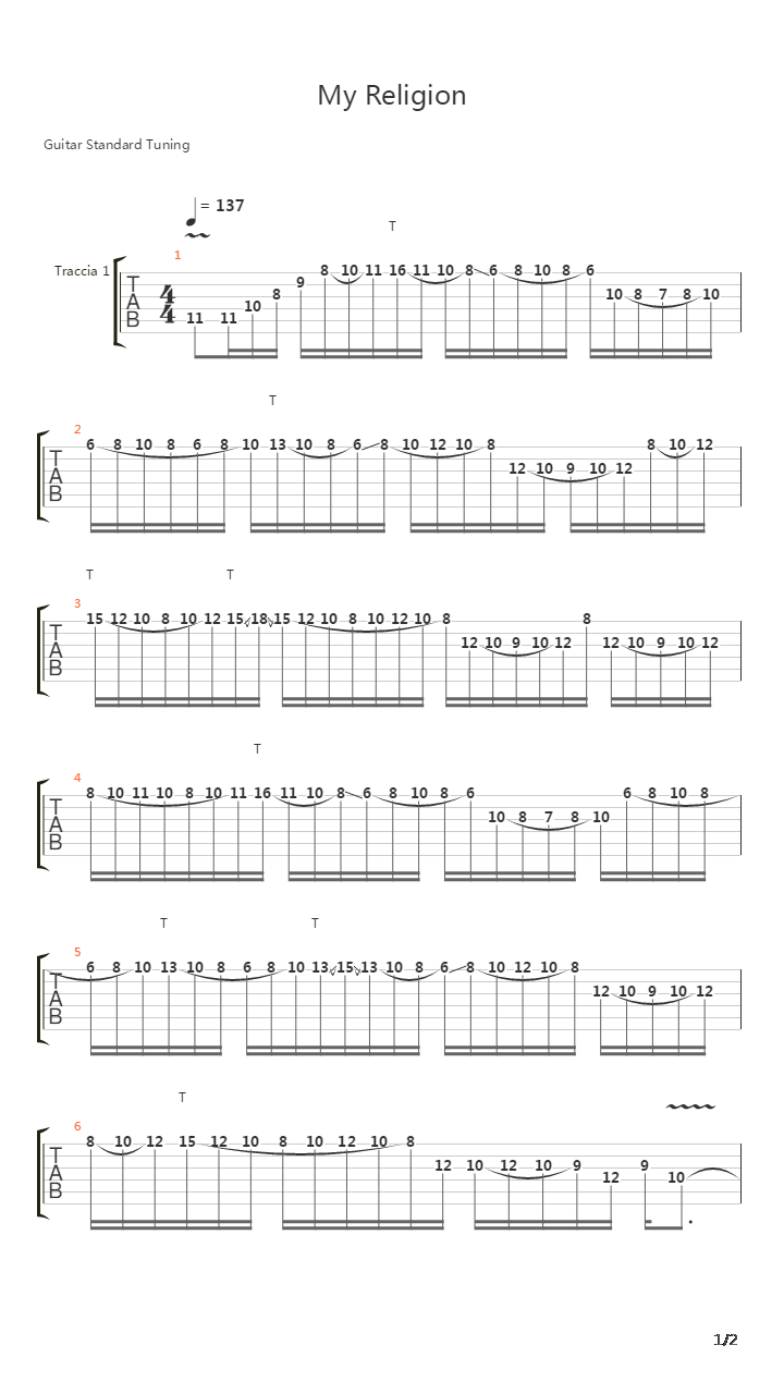 My Religion吉他谱